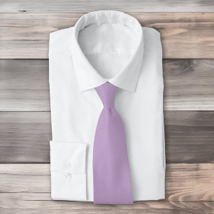 Solid colour plain wisteria light purple tie