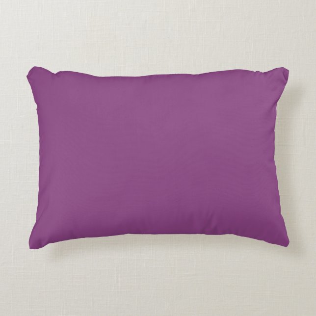 Solid Colour: Plum Purple Accent Pillow (Front)