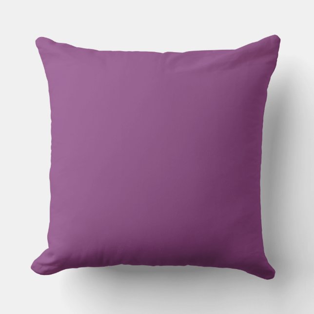 Solid Colour: Plum Purple Throw Pillow (Front)