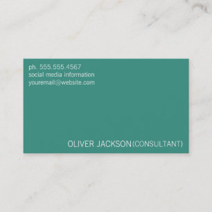 Solid Colour Professional Business Card
