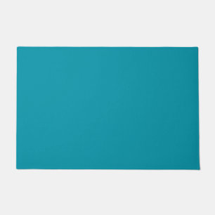 Solid colour seaside teal doormat