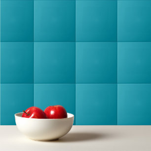 Solid colour seaside teal tile