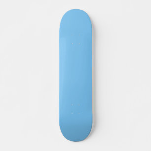 Solid colour sky light blue skateboard