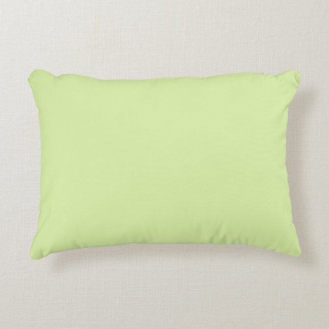 Solid colour soft honeydew green accent pillow (Front)