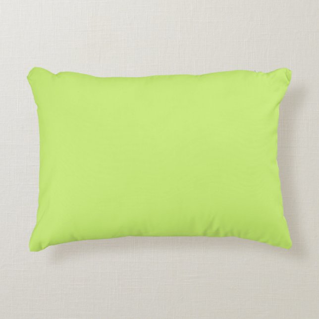 Solid colour soft light lime green accent pillow (Front)