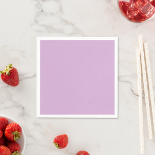 Solid colour soft orchid pastel purple lilac napkin