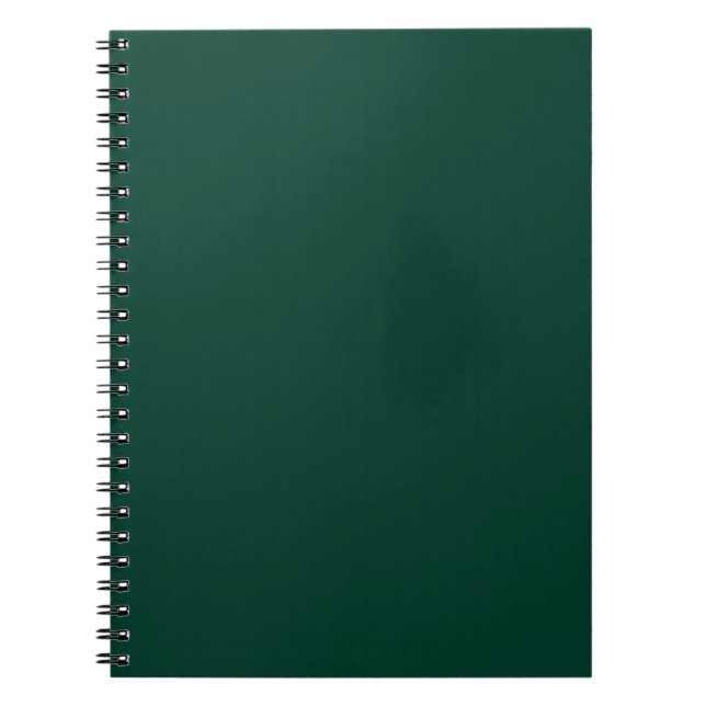 Solid colour spruce dark green notebook (Front)