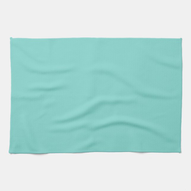 Solid Colour: Turquoise Aqua Kitchen Towel (Horizontal)