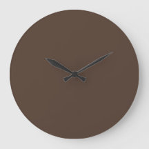 Solid Colour Wall Clock - Dark Brown