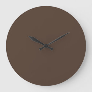 Solid Colour Wall Clock - Dark Brown