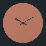 Solid Colour Wall Clock - Earthy Warm Terracotta<br><div class="desc">Solid Colour Wall Clock - Earthy Warm Terracotta</div>