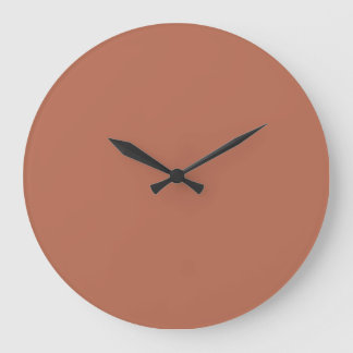 Solid Colour Wall Clock - Earthy Warm Terracotta
