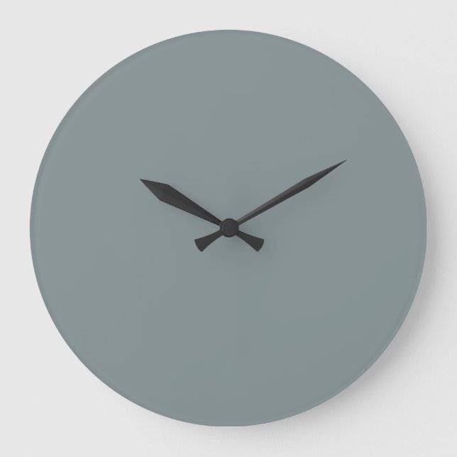 Solid Colour Wall Clock - Metal Grey (Front)