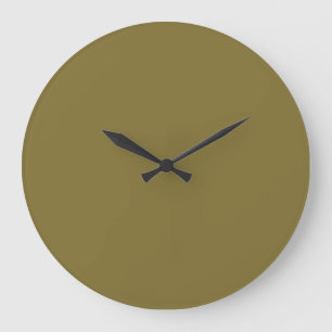 Solid Colour Wall Clock - Olive Green