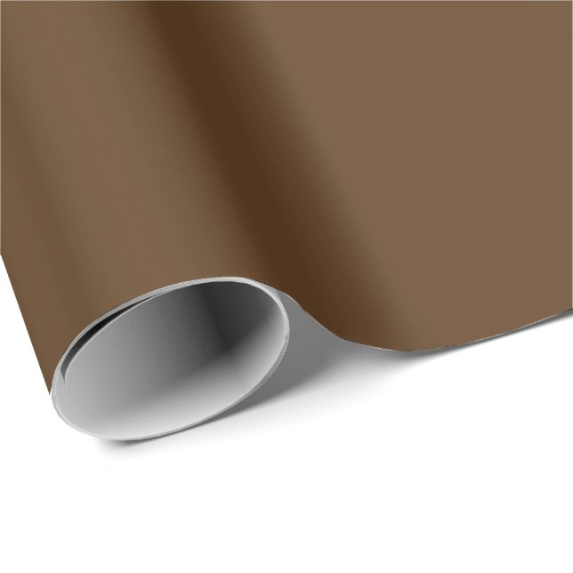 Solid Colour Wrapping Paper in Cocoa Brown (Roll Corner)