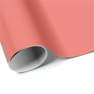 Solid Colour Wrapping Paper in Salmon Coral