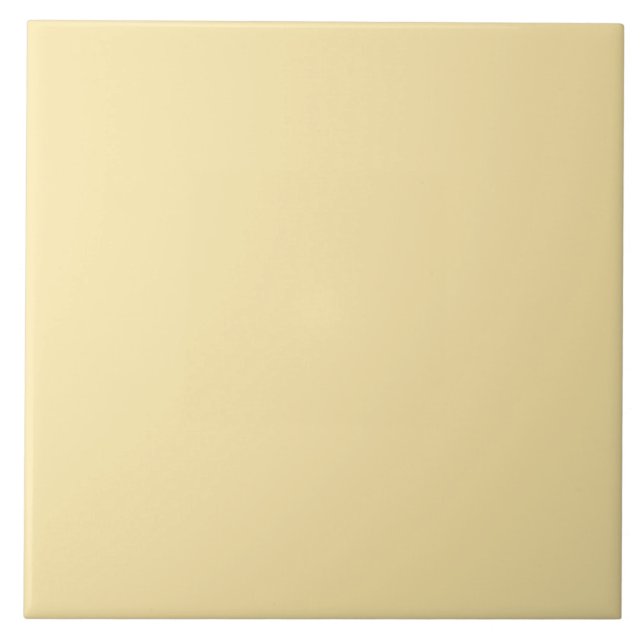 Solid Colour Yellow Bleached Sunflower FCE8AA Tile (Front)