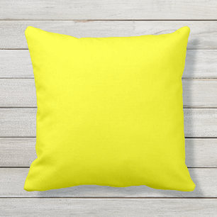 Solid colour, yellow , Lemon Plain modern Outdoor Pillow