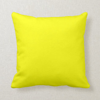 Solid Colour Yellow Throw Pillow