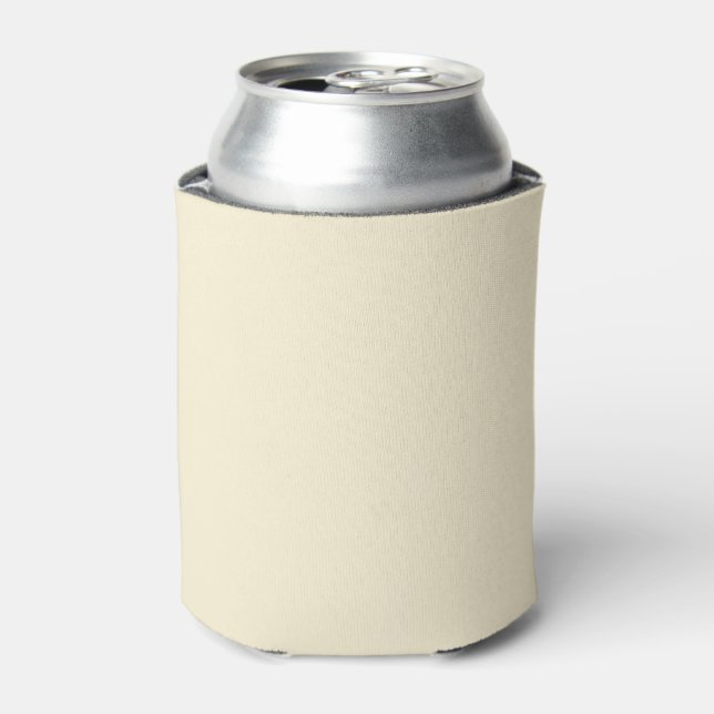 Solid cornsilk beige can cooler (Can Front)