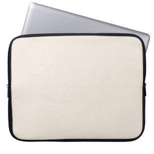Solid cream beige ivory laptop sleeve