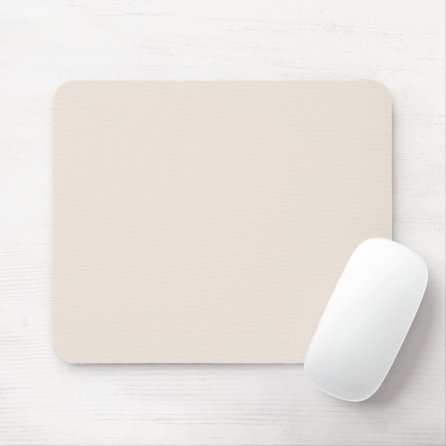 Solid cream beige ivory mouse pad (With Mouse)