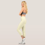 Solid Cream Capri Leggings<br><div class="desc">Plain and simple</div>
