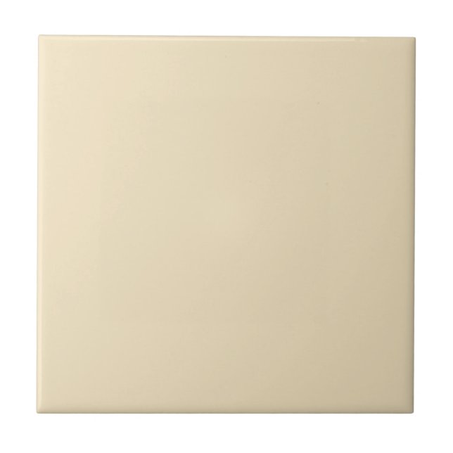Solid Cream Ceramic Tile (Front)