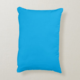 Solid Cyan Blue Background  Accent Pillow
