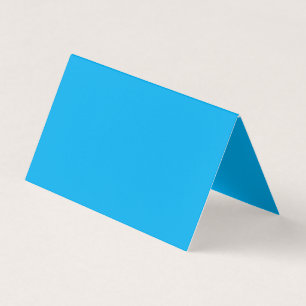 Solid Cyan Blue Background Business Card