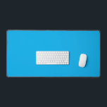 Solid Cyan Blue Background  Desk Mat<br><div class="desc">Bright solid cyan blue background with clean, minimalist texture—perfect for modern, professional designs. Make your designs pop with this Solid Cyan Blue Background—a vibrant, clean, and minimalist texture that brings bold colour and professional polish to any surface. This high-resolution blue backdrop is perfect for both digital and print applications, offering...</div>