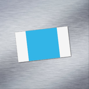 Solid Cyan Blue Background Magnetic Business Card