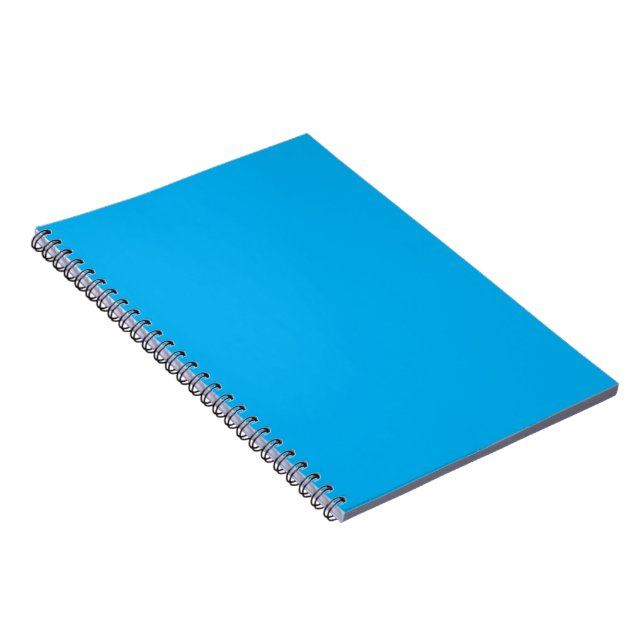 Solid Cyan Blue Background  Notebook (Right Side)