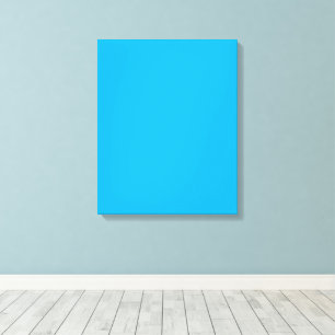 Solid Cyan Blue Background Summer Minimal Style Canvas Print