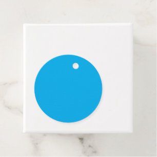 Solid Cyan Blue Background   Summer Minimal Style Favour Tags
