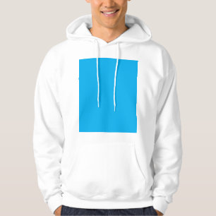 Solid Cyan Blue Background   Summer Minimal Style Hoodie