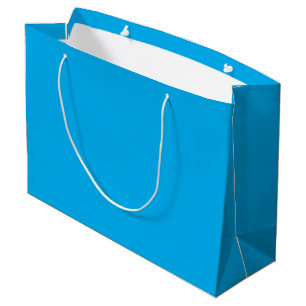 Solid Cyan Blue Background   Summer Minimal Style Large Gift Bag