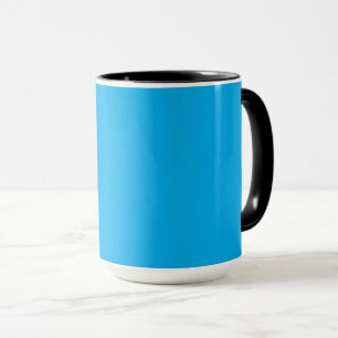 Solid Cyan Blue Background   Summer Minimal Style Mug