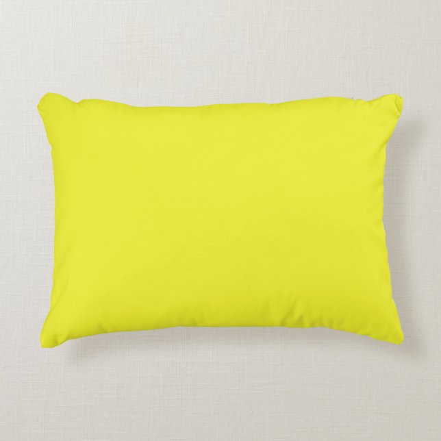 Solid daffodil yellow accent pillow (Front)