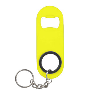 Solid daffodil yellow keychain bottle opener