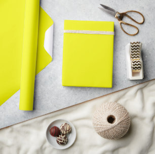 Solid daffodil yellow wrapping paper