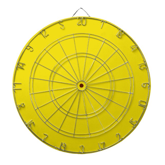 Solid dandelion yellow dartboard (Front)
