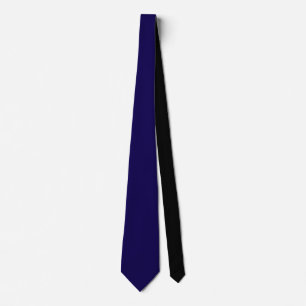 Solid Dark Blue & Black Elegant Modern Minimalist Tie