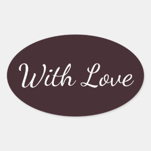 Solid Dark Crimson Oval Sticker