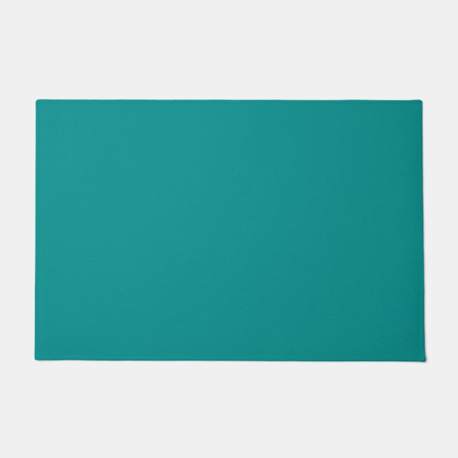 Solid dark cyan teal doormat (Front)