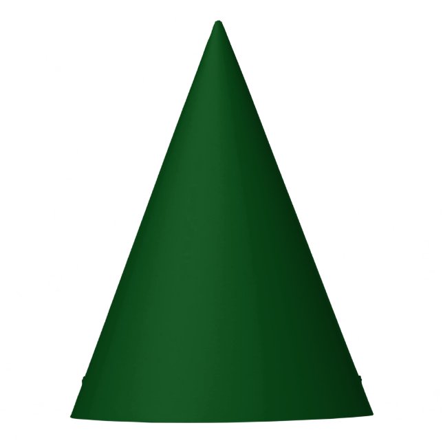Solid Dark Forest Green Colour Party Hat (Front)