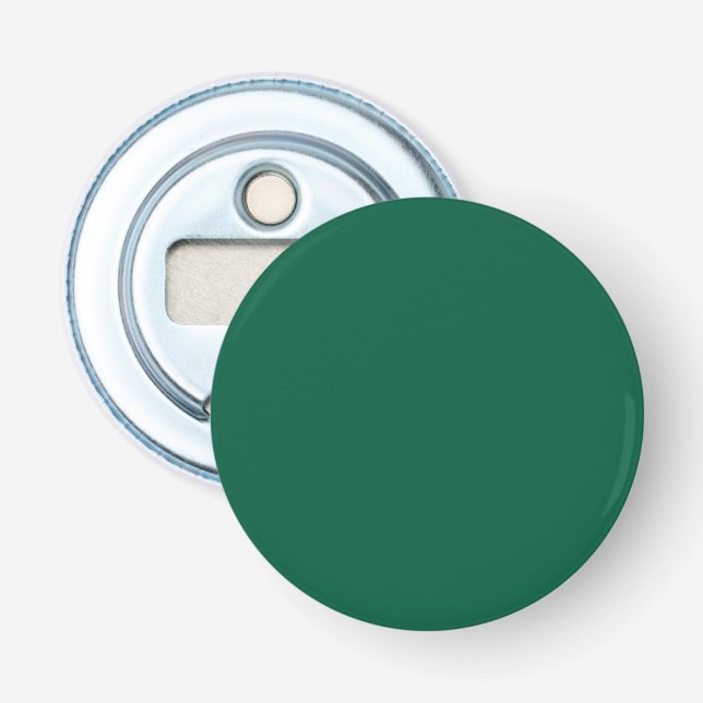 Solid dark green textured background bottle opener (Front)