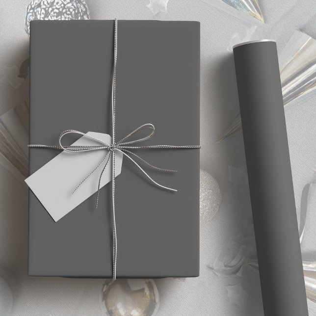 Solid Dark Grey Block Colour Wrapping Paper (Solid Dark Grey Block Color Wrapping Paper)