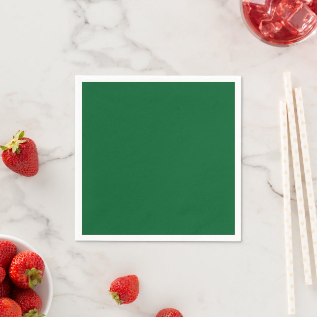 Solid dark hunter green napkin (Insitu)