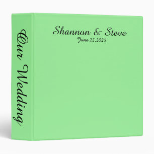 Solid Dark Mint Green Binder